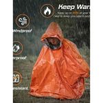Emergency Rain Poncho Thermal Blanket – Essential Survival Gear