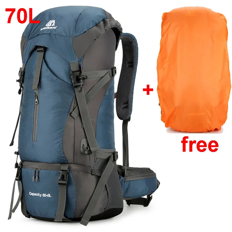 70L Nylon Camping Backpack – Durable Travel Bag for Outdoor Adventures - Image 8