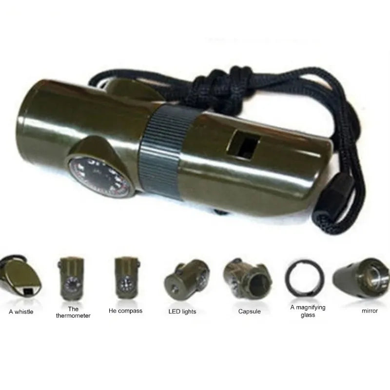Jungle Survival Multi-Tool – Whistle, Compass, Mirror & More for Adventurers - Image 4
