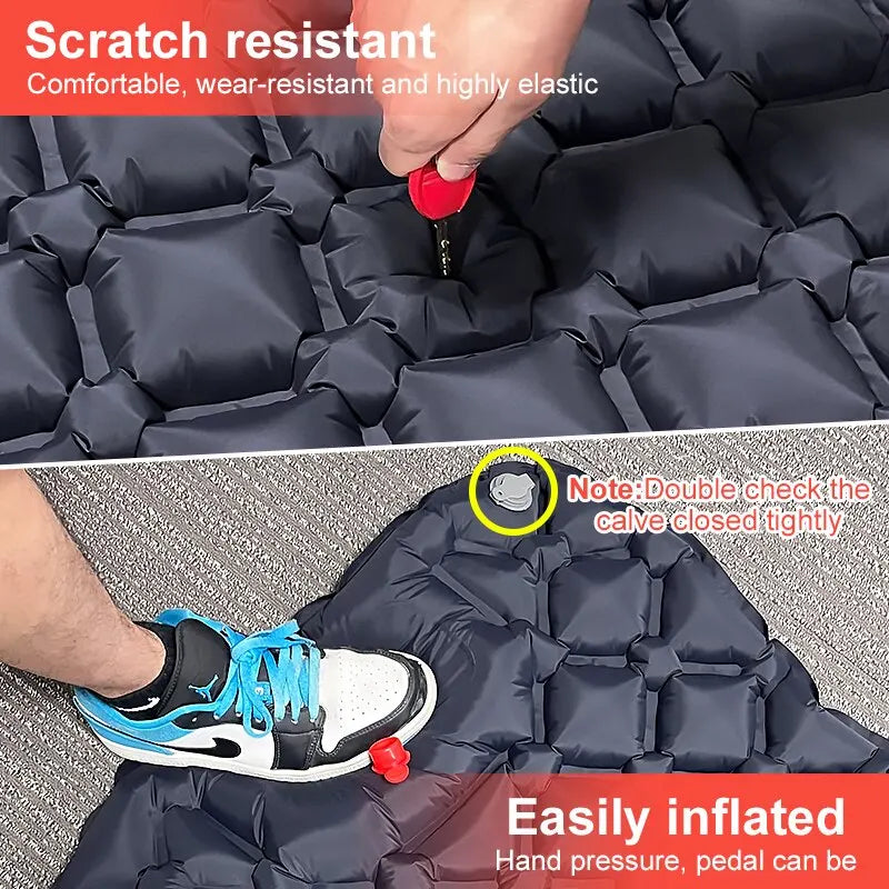 Outdoor Camping Inflatable Mattress – Ultralight Air Mat with Built-In Pump - Image 6
