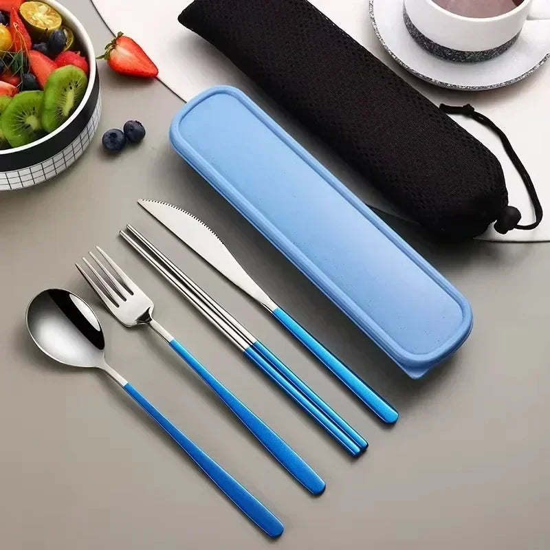 Portable Cutlery Set – 304 Stainless Steel Travel Tableware with Case - Image 10