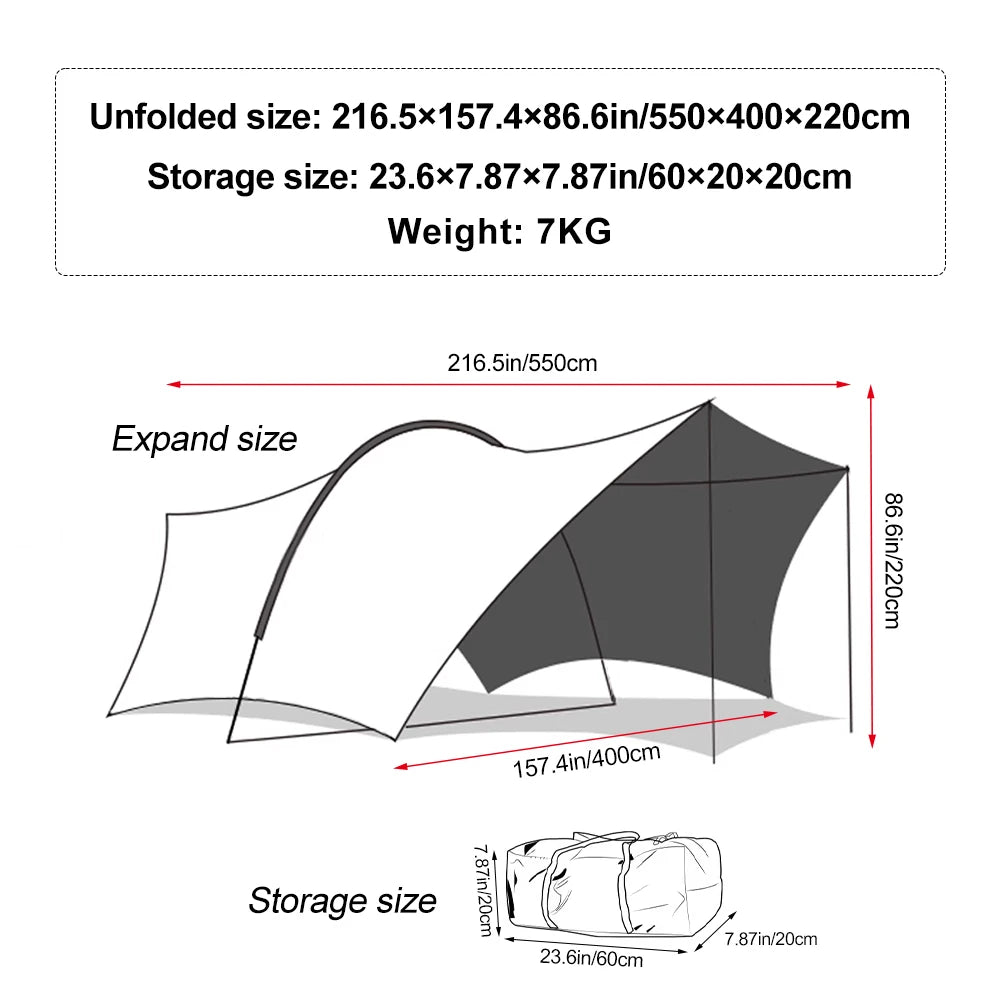 8-10 Person Camping Sun Shade Canopy – Ultimate Outdoor Shelter - Image 6