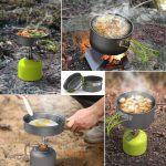 Lixada Portable Outdoor Tableware – Camping Cookware Set for 2-3 People