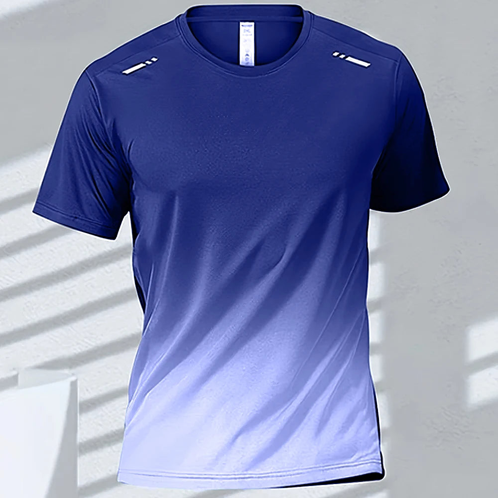 Men's Quick-Drying Gradient Sports T-Shirts – Perfect for Fitness & Outdoor Activities - Image 5