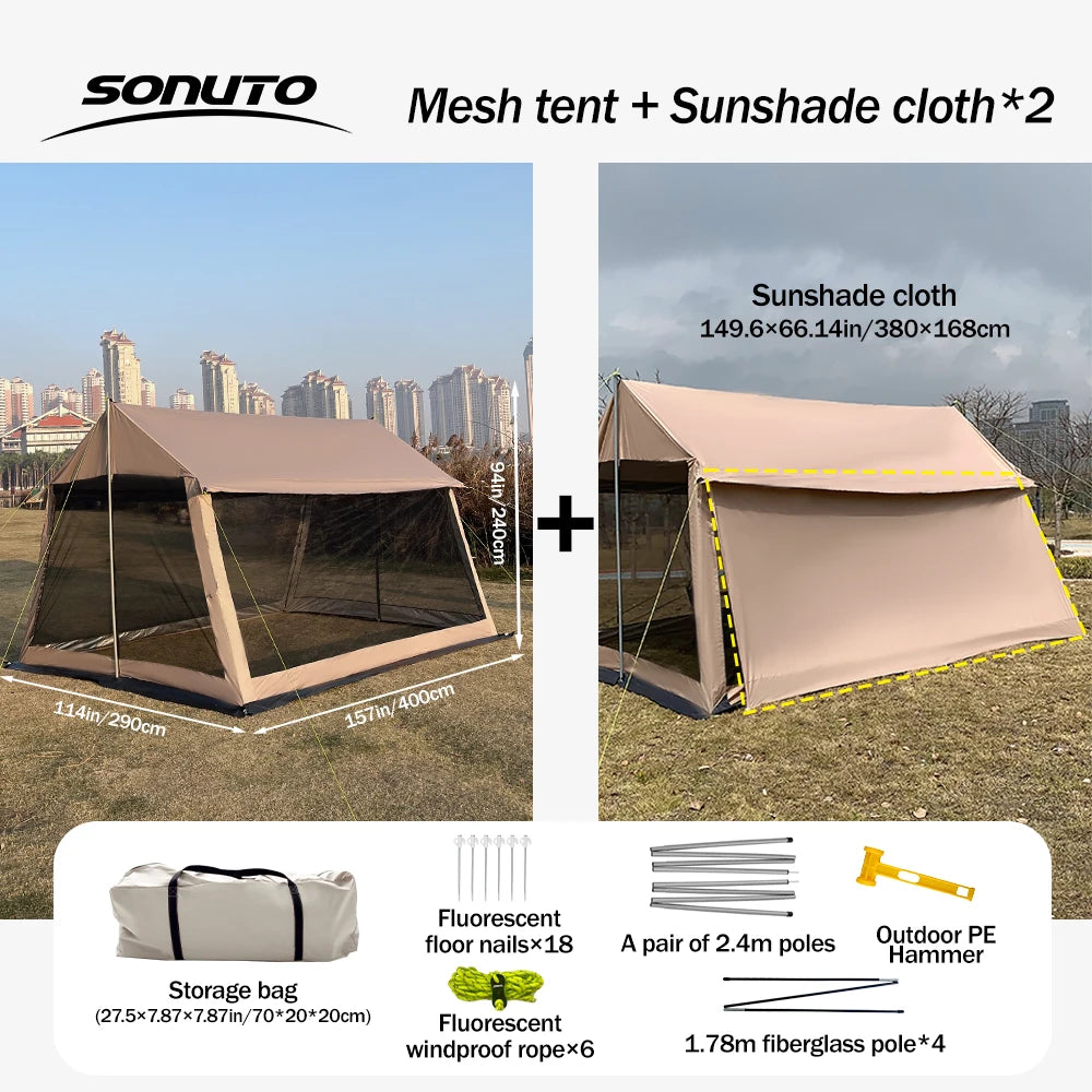 210D Outdoor Family Tent – Spacious, Portable, and Protective Shelter - Image 9