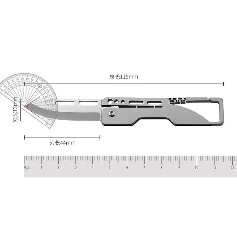 Multifunctional Titanium Alloy Keychain Mini Knife – Compact and Durable - Image 6