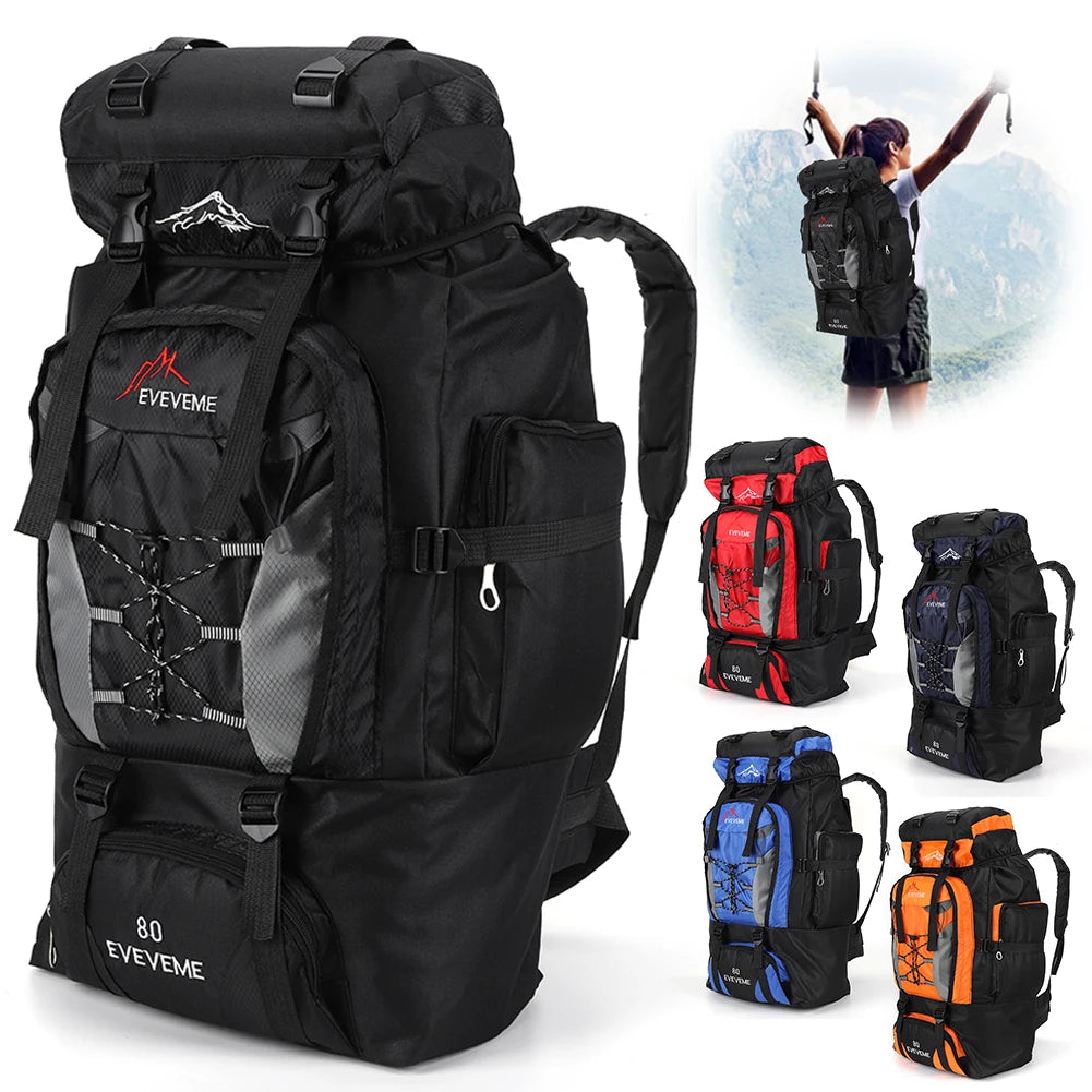 80L Waterproof Hiking Backpack – Perfect for Camping & Trekking Adventures