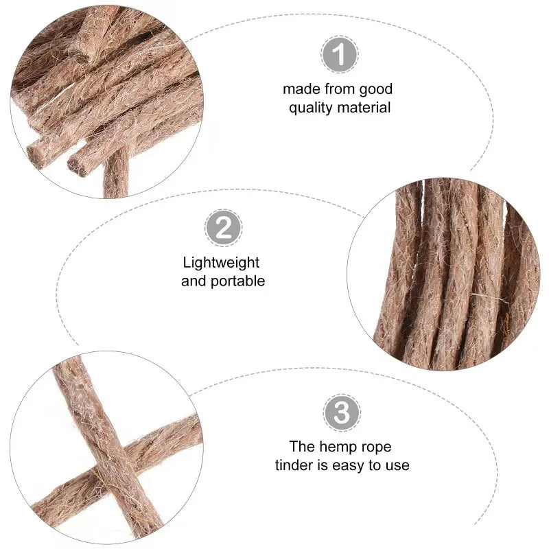 Outdoor Survival Wick Hemp Cord – Essential Camping Fire Starters - Image 5