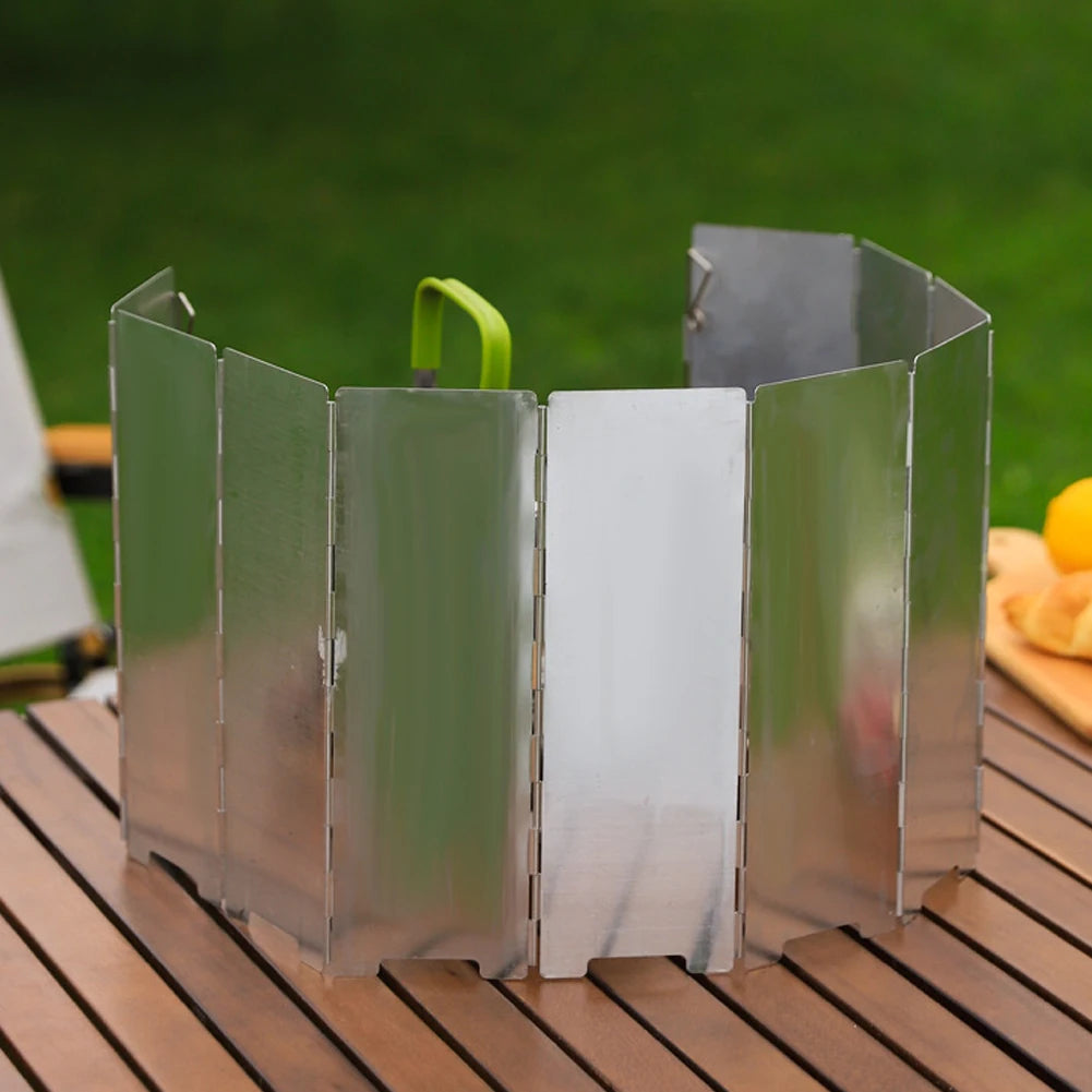 10 Plates Aluminum Wind Screen – Foldable Outdoor Stove Shield - Image 5