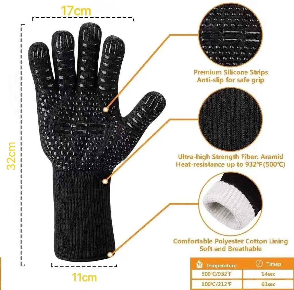Premium BBQ Gloves – Silicone Heat-Resistant for Ultimate Protection - Image 4