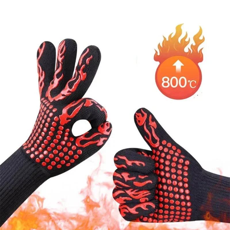 BBQ Microwave Oven Gloves – High Temperature Resistant Mitts for Cooking - Image 4