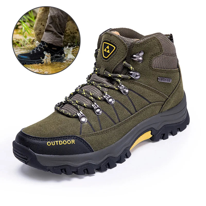 Best Seller Men's High-top Outdoor Climbing Shoes – Waterproof & Anti-Slip - Image 2
