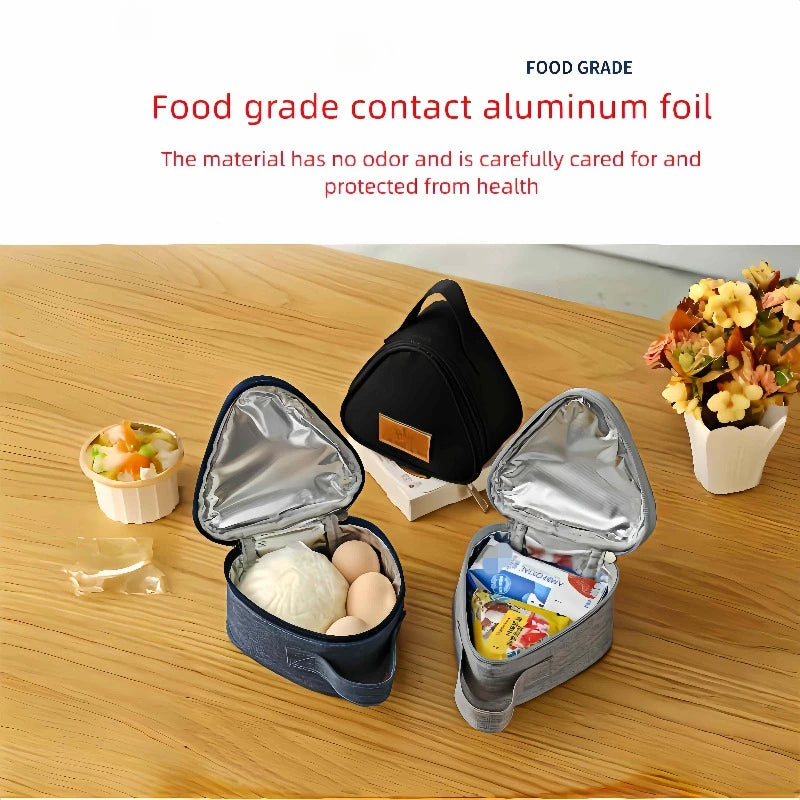 Portable Triangle Insulation Bag – Perfect for Rice, Sandwiches, and More