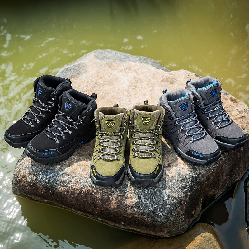 Best Seller Men's High-top Outdoor Climbing Shoes – Waterproof & Anti-Slip - Image 4