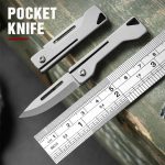 EDC Titanium Folding Knife – Mini Keychain Pocket Knife for Everyday Use