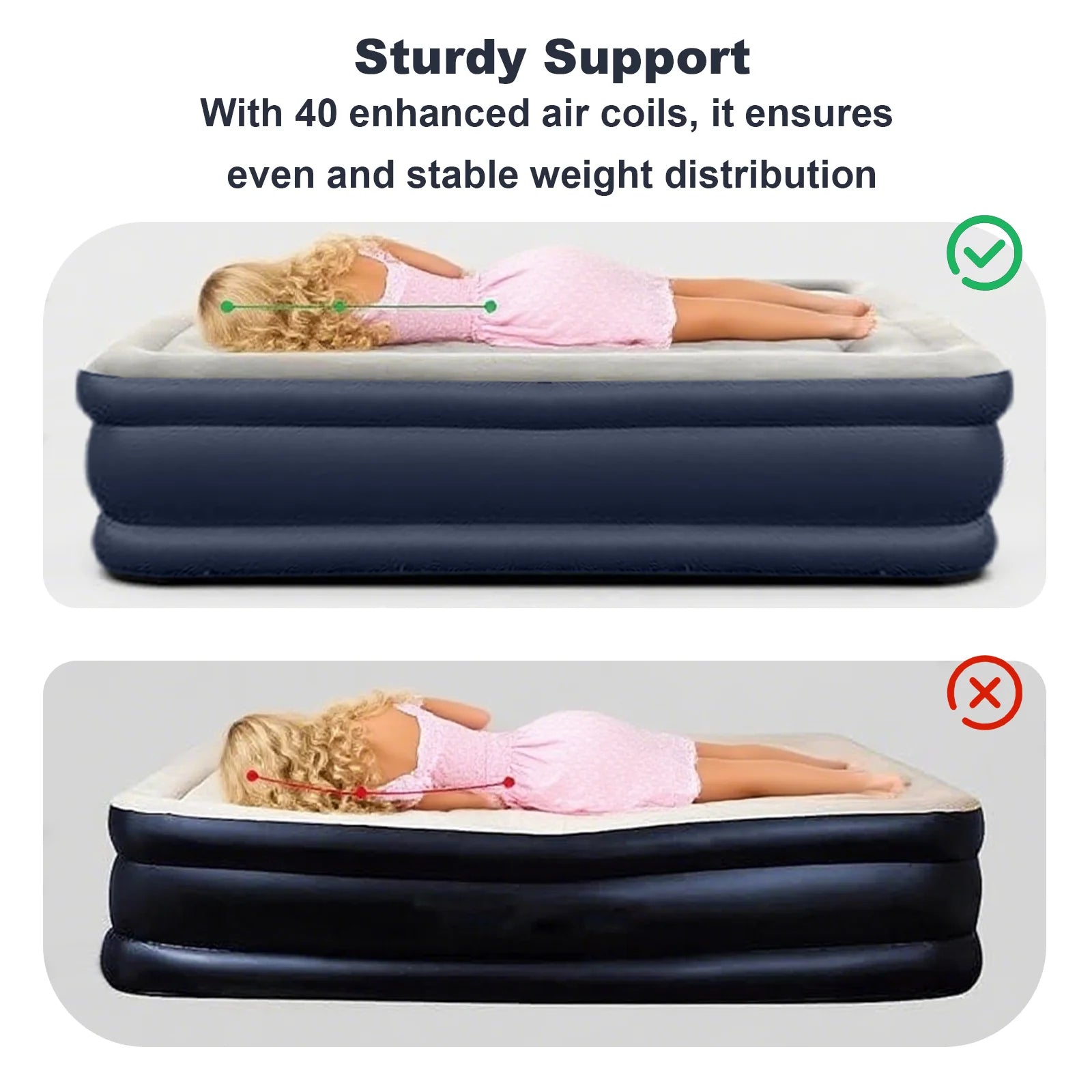 Comfortable 1-2 Person PVC Automatic Inflatable Mattress - Image 4