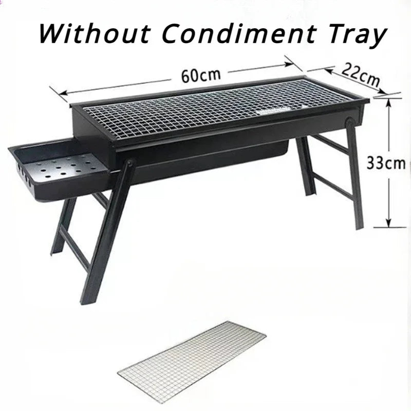 Portable 60cm Foldable Barbecue Grill for Outdoor Gatherings - Image 4