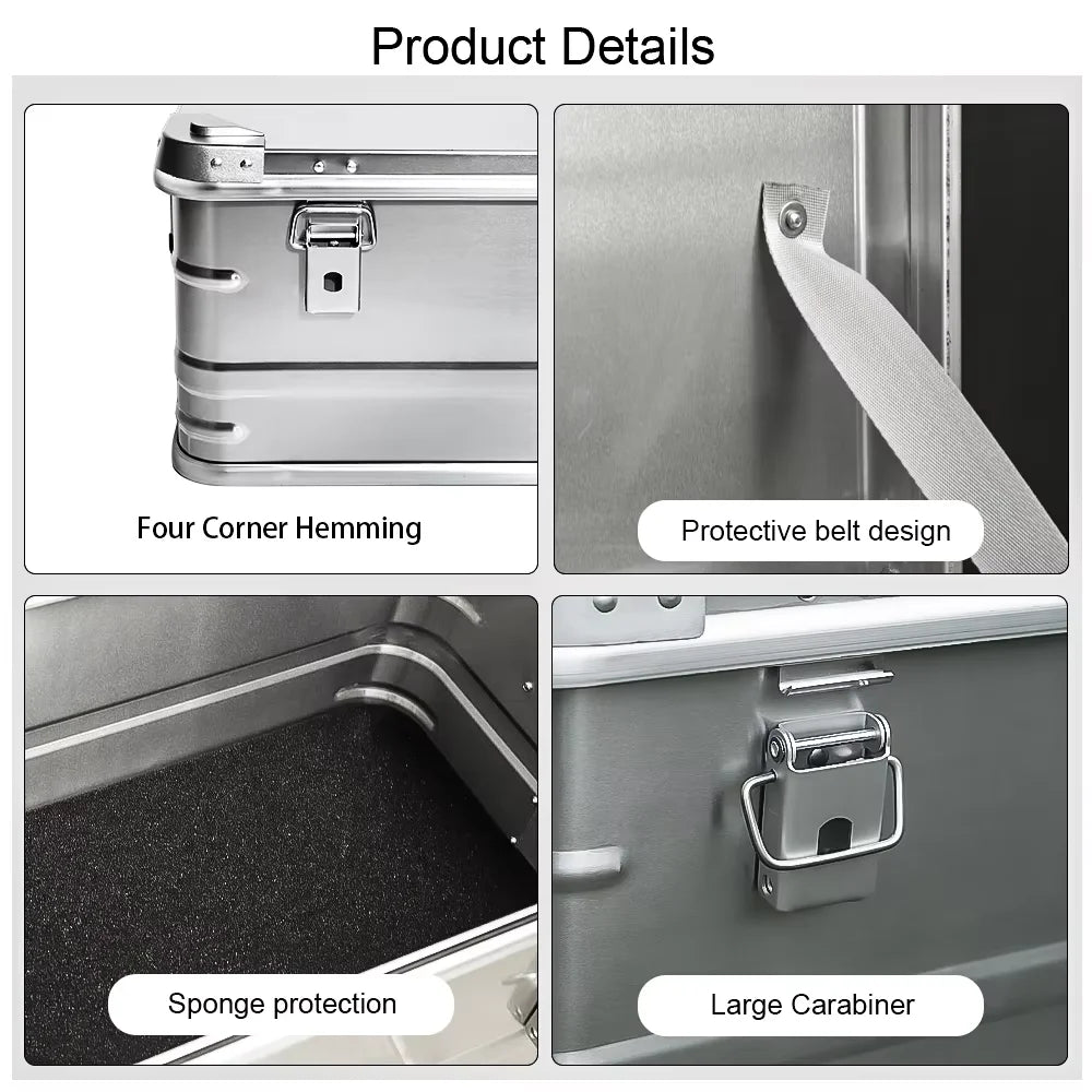 30-80L Aluminum Alloy Large Capacity Storage Box for Outdoor Adventures - Image 4