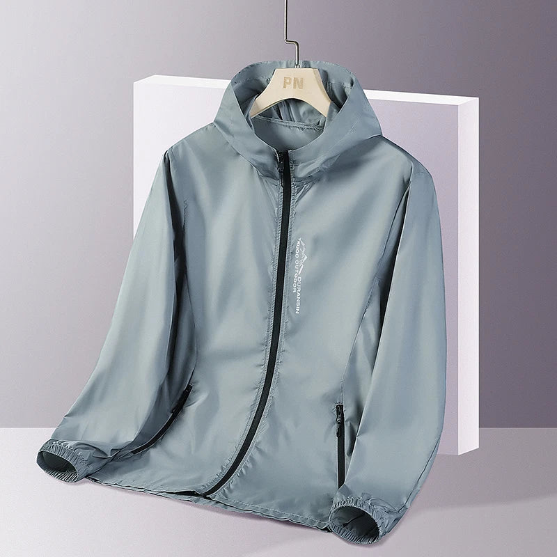New Summer Sun Protection Clothing – Men's UV Ice Silk Hooded Jacket - Image 9
