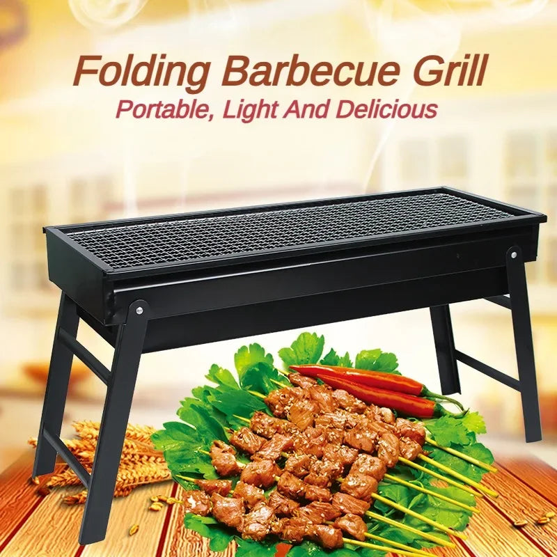 Portable 60cm Foldable Barbecue Grill for Outdoor Gatherings