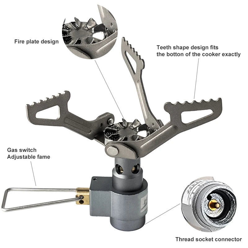 BRS Outdoor Gas Stove – Ultralight Titanium Camping Burner for Adventurers - Image 3