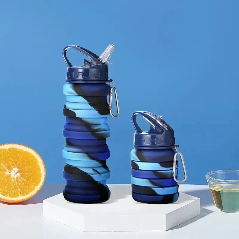 Food Grade Silicone Foldable Water Bottle – Perfect for Sports and Travel - Image 3