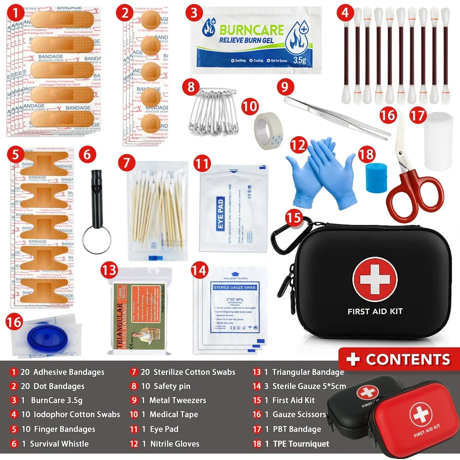 First Aid Kit 26-330 Piece All-Purpose Tactical Emergency Kit - Image 7