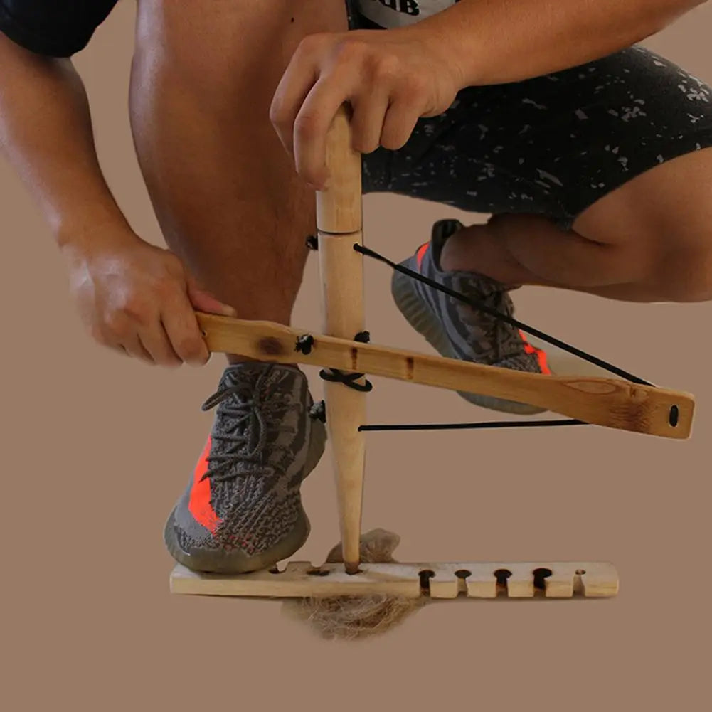 Bow Drill Fire Starter Kit – Essential Outdoor Survival Tool - Image 2