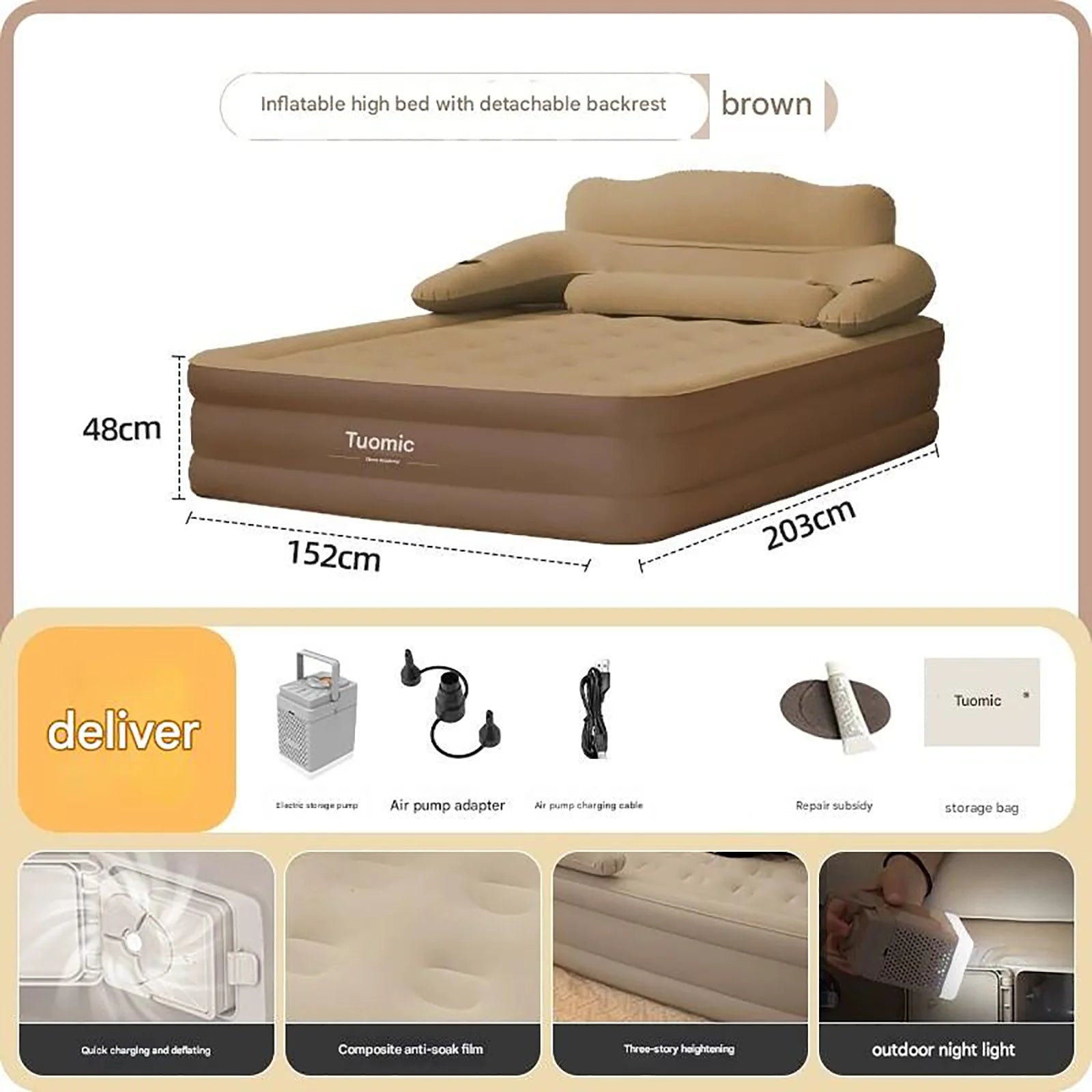 2 Person Automatic Inflatable Mattress – Perfect for Home, Camping & More - Image 8