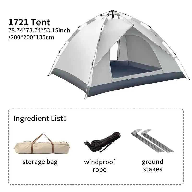 Outdoor Folding Tent – Quick Setup for 3-4 People, Perfect for Camping - Image 8