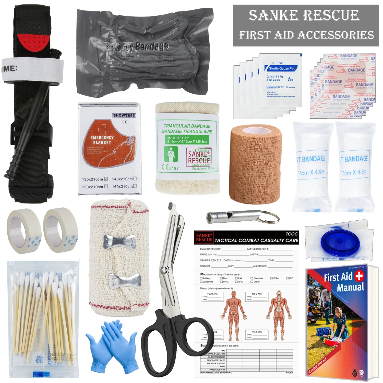 Comprehensive Survival First Aid Kit for Outdoor and Emergency Use