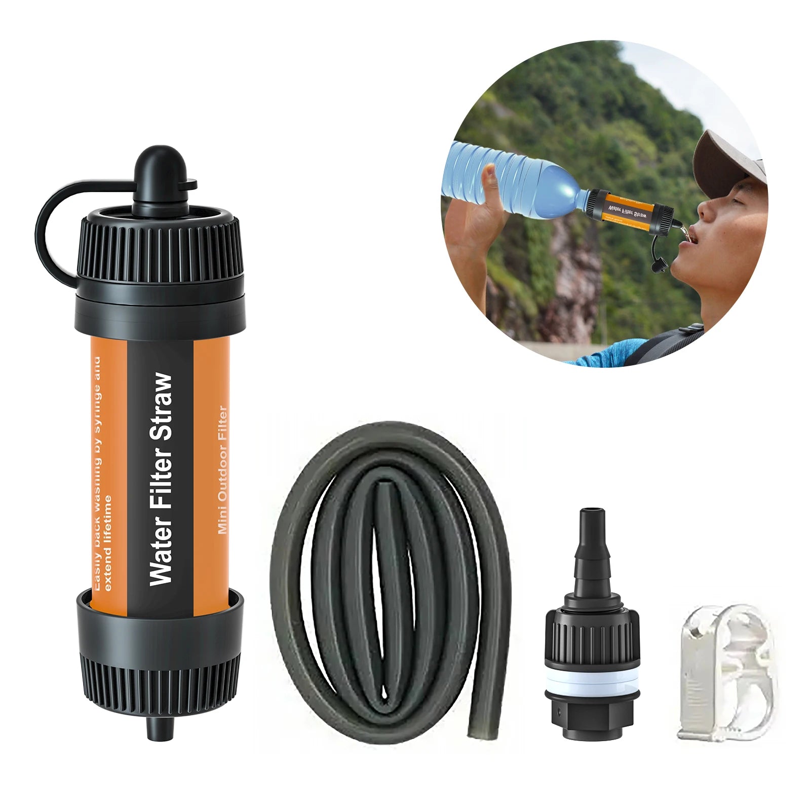 Outdoor Water Filter Straw – Essential Survival Gear for Adventurers - Image 2