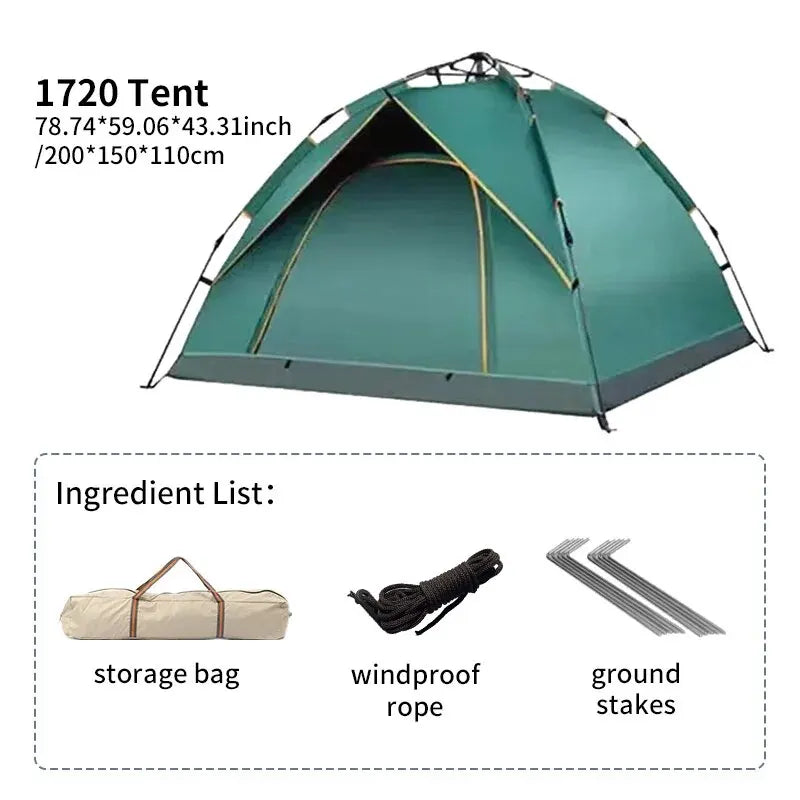 Outdoor Folding Tent – Quick Setup for 3-4 People, Perfect for Camping - Image 11
