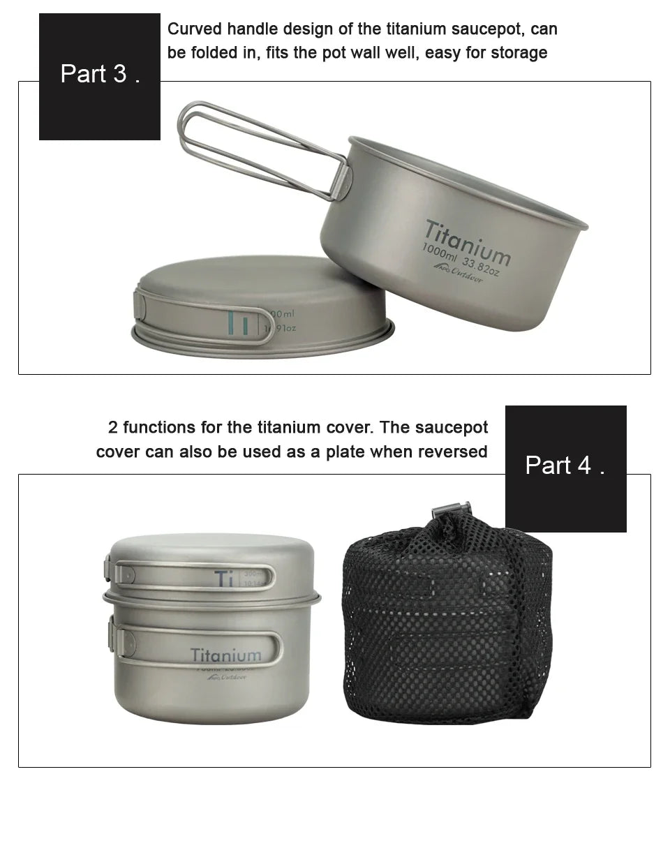 APG Ultralight Titanium Pan and Bowl Set – Perfect Cookware for Outdoor Enthusiasts - Image 6