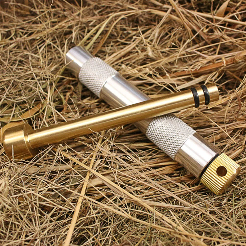 Brass Fire Starter Tube – Durable Camping Ignition Piston Survival Tool - Image 5