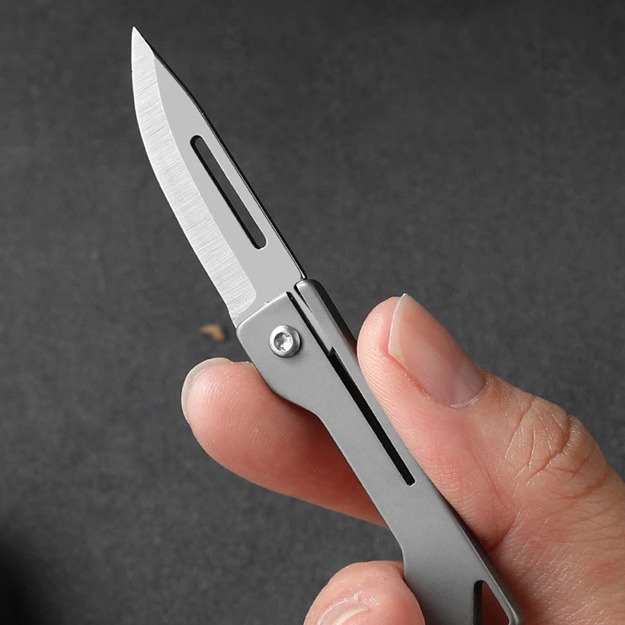 EDC Titanium Folding Knife – Mini Keychain Pocket Knife for Everyday Use - Image 3