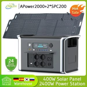 Portable Power Station β 1000W/2000W Solar Generator for Camping