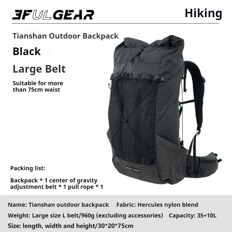 3F UL GEAR TianShan 35+10L Backpack – Ultralight & Durable Outdoor Companion - Image 9