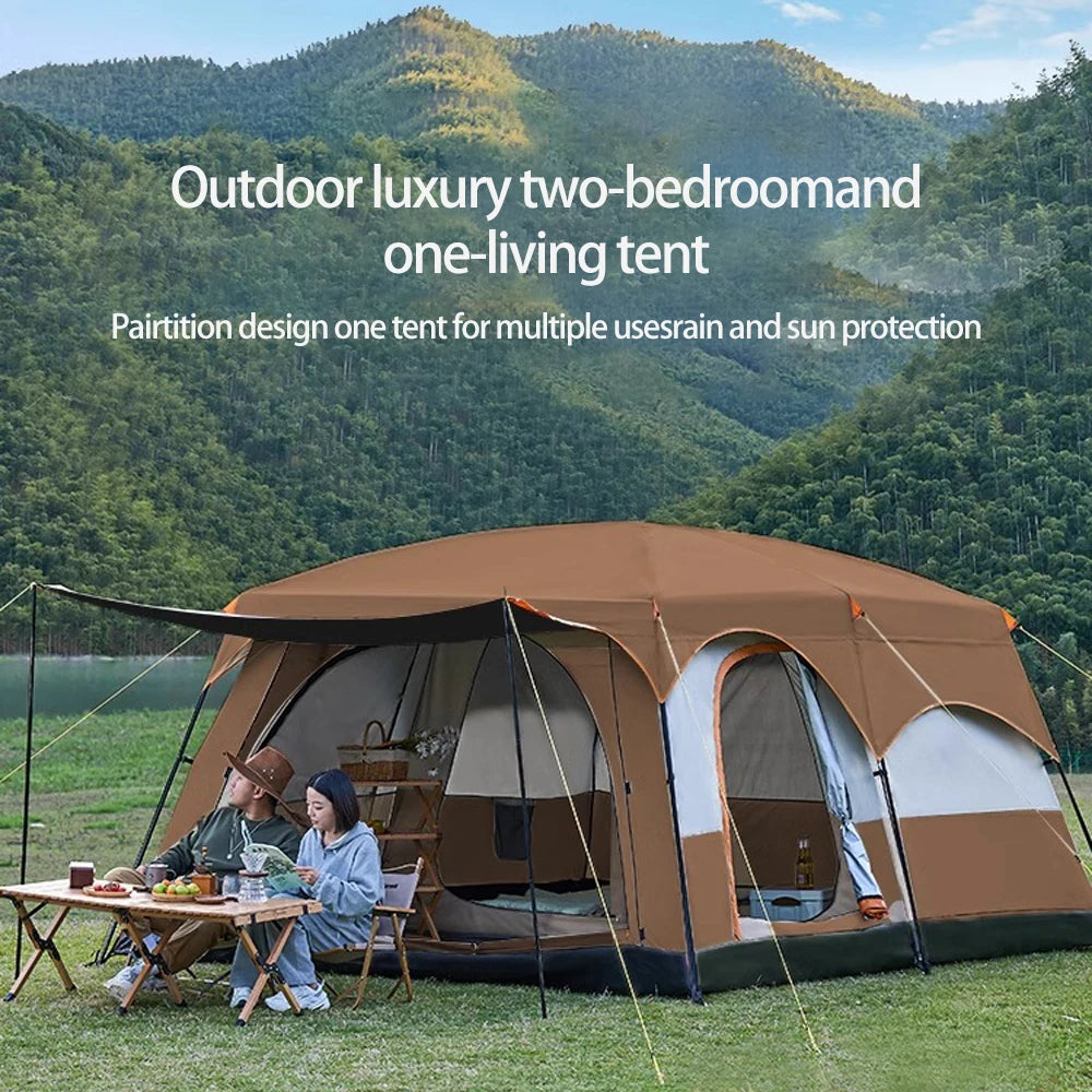 2025 Upgraded 4 Season Camping Tent – Ideal for 3-12 Person Family Adventures