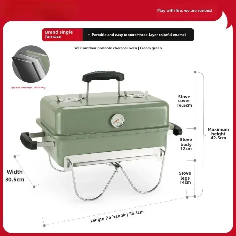 Charcoal Grill – Portable Outdoor BBQ for Camping and Picnics - Image 7